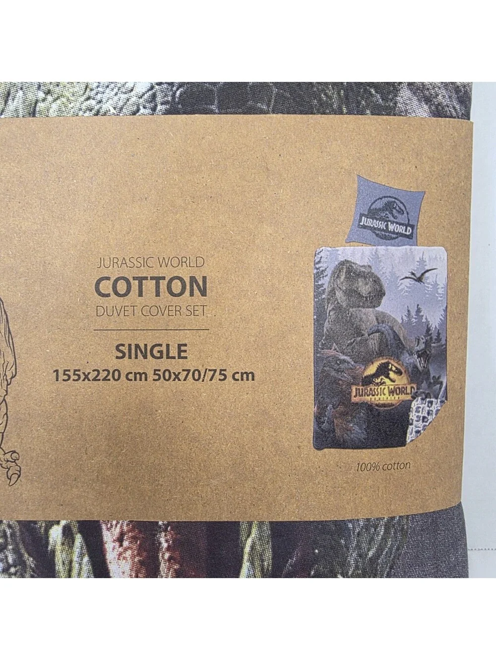 Jurassic World Cotton Duvet Cover Set Single Kids Bedding 155x220 New